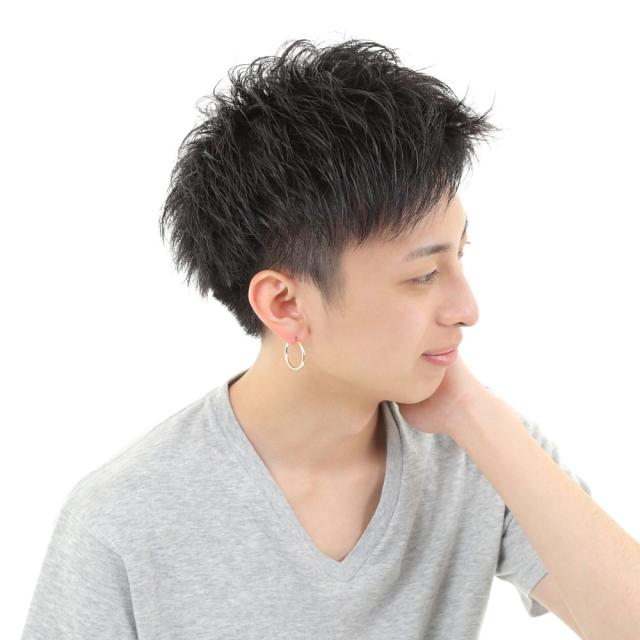 18金 K18 フープ ピアス 2.0 × 25mm ゴールド メンズ レディース シンプル 定番 片耳 1個 18k 人気 おしゃれ かっこいい アクセサリー 送料無料_4