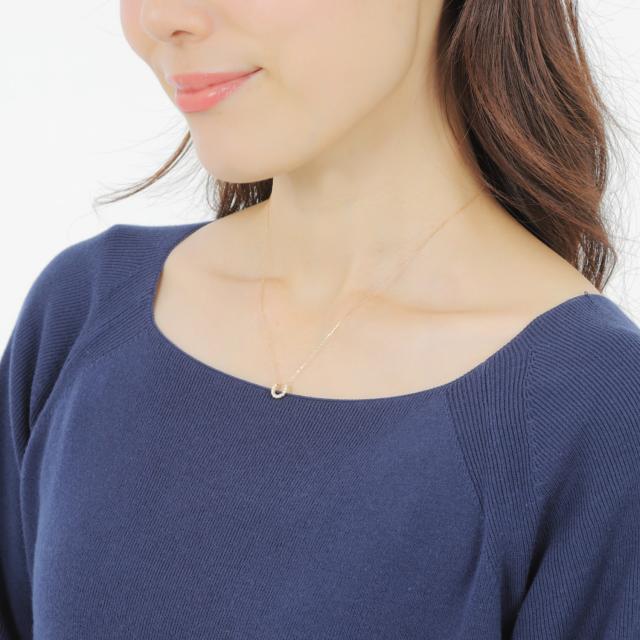 18金 ネックレス ムーンストーン 0.1ct ホースシュー レディース プレゼント ゴールド アクセサリー ペンダント_8
