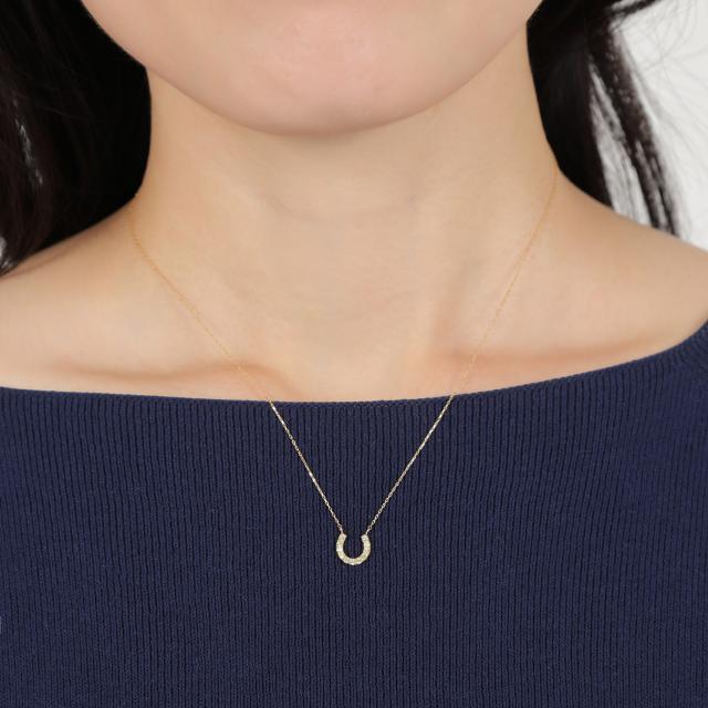 18金 ネックレス ペリドット 0.1ct ホースシュー レディース プレゼント ゴールド アクセサリー ペンダント_6