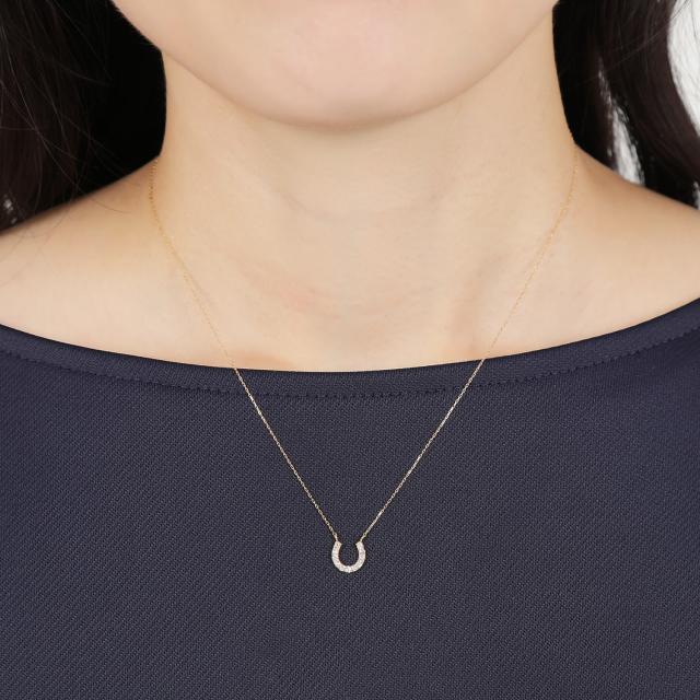 18金 ネックレス タンザナイト 0.1ct ホースシュー レディース プレゼント ゴールド アクセサリー ペンダント_6
