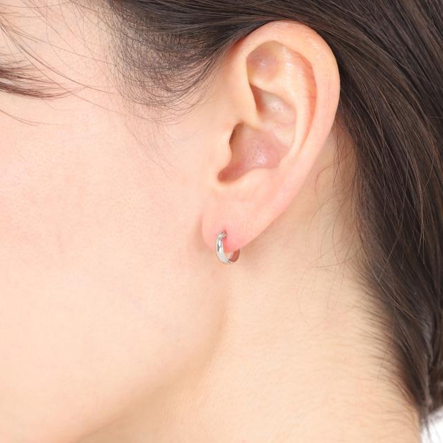 プラチナ【5×10mm 月甲フープピアス】pt900刻印入 日本製 新品！ 地金＊プラチナ【5×10mm 月甲フープピアス】pt900刻印入 日本製