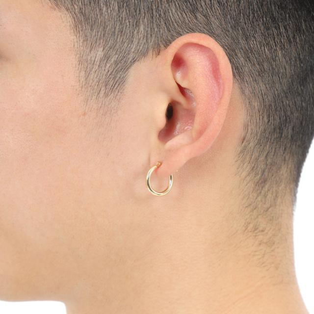 18金 フープピアス 2.0×15mm 両耳 ゴールド リング ピアス レディース メンズ_11