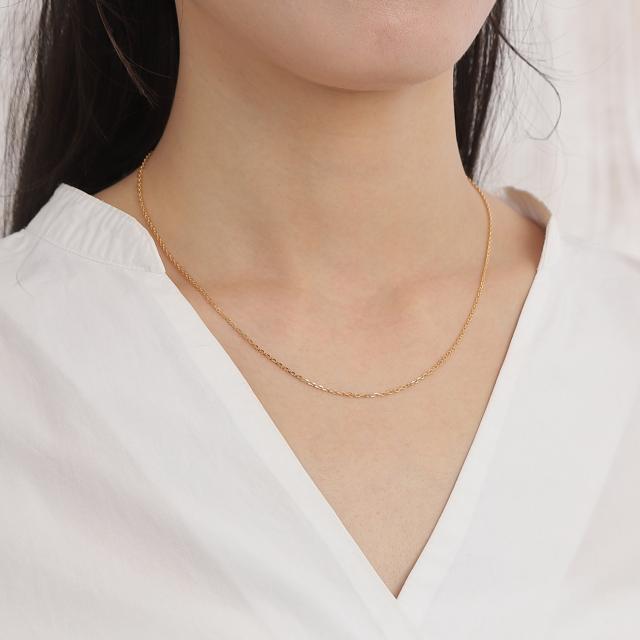 18金 ネックレス あずきチェーン 45cm 幅1.5mm k18 18k アクセサリー 小豆 アズキ ネックレスチェーン ジュエリー ゴールド_8