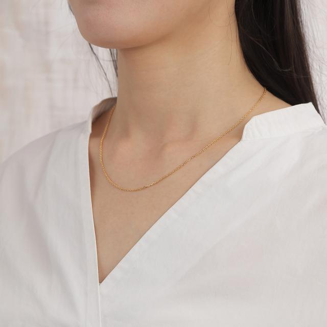 18金 ネックレス あずきチェーン 45cm 幅1.5mm k18 18k アクセサリー 小豆 アズキ ネックレスチェーン ジュエリー ゴールド_9