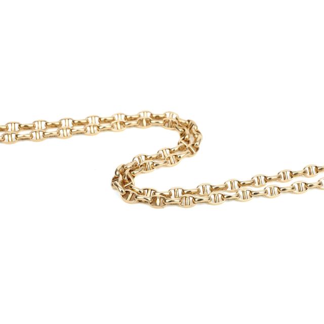 18金 ネックレス アンカーチェーン 50cm 幅2.6mm 中空 k18 18k ゴールド レディース メンズ アクセサリー ジュエリー マリーナチェーン_4