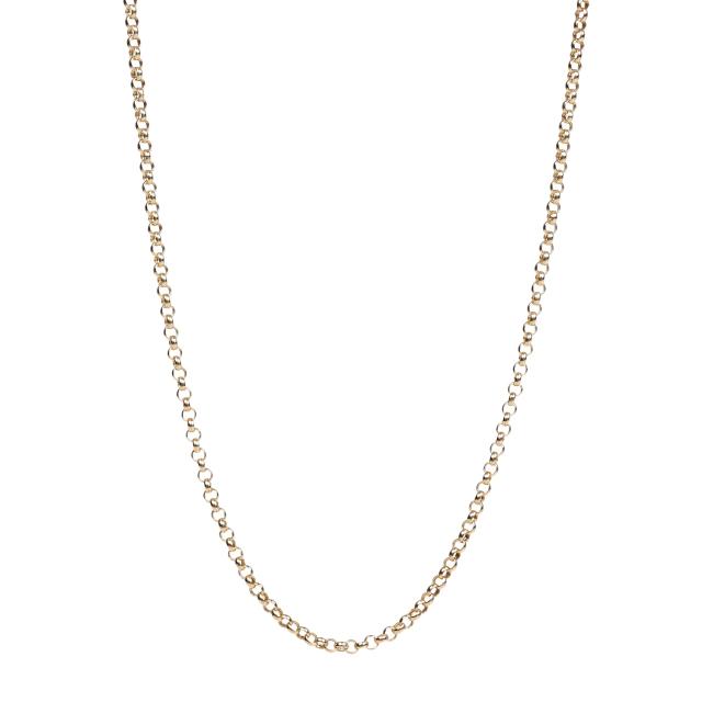 18金 ネックレス ロロチェーン 45cm 幅2.6mm 中空 k18 18k ゴールド レディース メンズ アクセサリー ジュエリー ロールチェーン ハーフラウンドチェーン_3