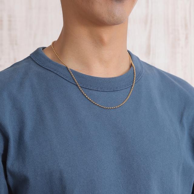 18金 ネックレス ロロチェーン 50cm 幅2.6mm 中空 k18 18k ゴールド レディース メンズ アクセサリー ジュエリー ロールチェーン ハーフラウンドチェーン_9
