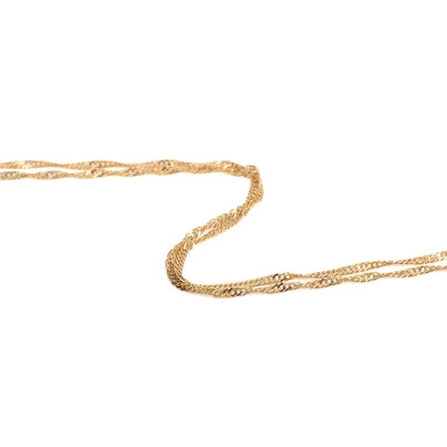 18金 スクリュー ネックレス チェーン ゴールド 45cm 幅1.3mm メンズ レディース ネックレスチェーン ジュエリー アクセサリー_3