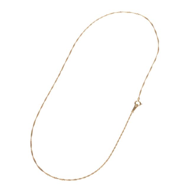 18金 スクリュー ネックレス チェーン ゴールド 45cm 幅1.3mm メンズ レディース ネックレスチェーン ジュエリー アクセサリー_5