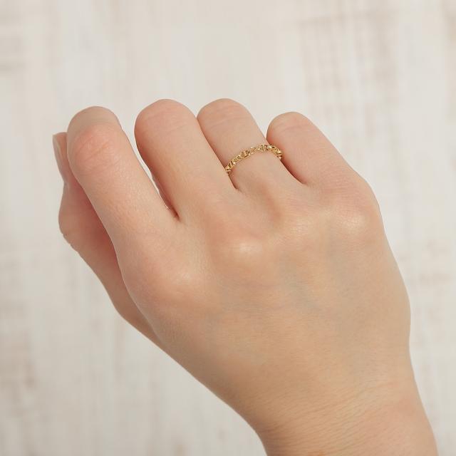 18金 リング 指輪 マリーナチェーン 中空 k18 18k ゴールド レディース メンズ アクセサリー ジュエリー アンカーチェーン_5