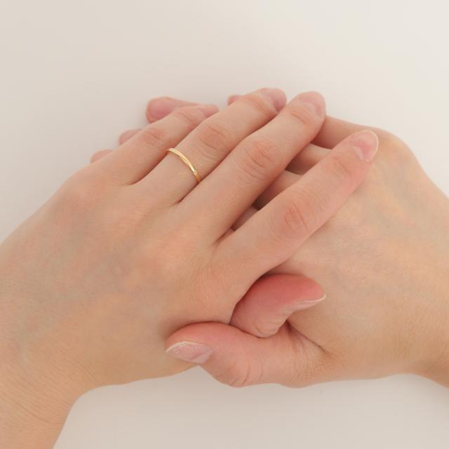 18金 リング 指輪 甲丸 1.6mm シンプル 細い k18 18k ゴールド レディース メンズ アクセサリー ジュエリー_7