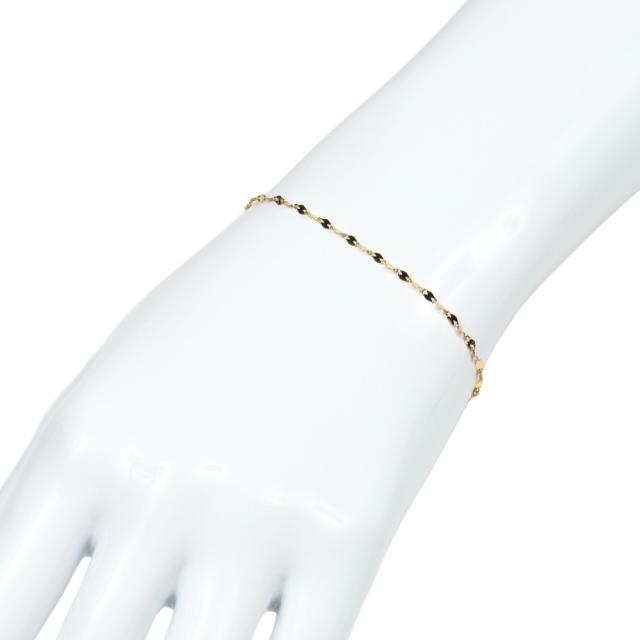 純金 ブレスレット ペタルチェーン 18cm 幅1.5mm 24金 ゴールド 手首 アクセサリー チェーン_2