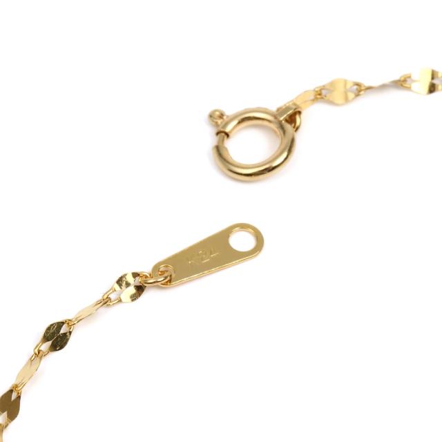 純金 ブレスレット ペタルチェーン 18cm 幅1.5mm 24金 ゴールド 手首 アクセサリー チェーン_7