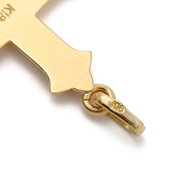18金 クロス 十字架 ペンダントトップ 25.4mm - 16.6mm ゴールド メンズ レディース プレゼント ギフト アクセサリー ヘッド チャーム_3