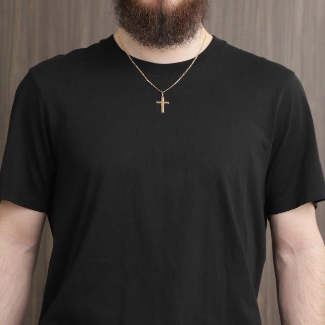 18金 クロス 十字架 ペンダントトップ 26.9mm - 19.7mm ゴールド メンズ レディース プレゼント ギフト アクセサリー ヘッド チャーム_9