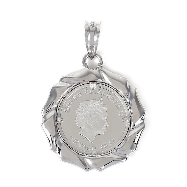 純プラチナ エンジェル 1/25oz コイン ペンダントトップ デザイン枠