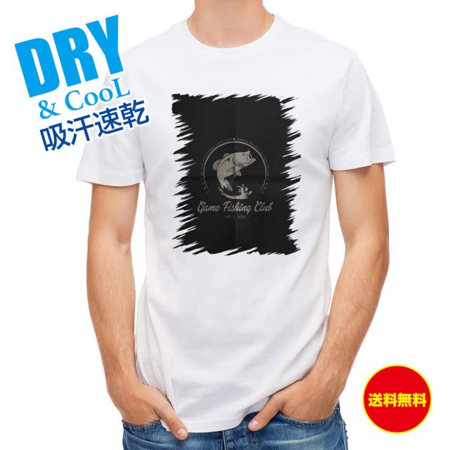 釣り Tシャツ アウトドア 古いバス・クラブのポスター 釣り 魚 ルアー T シャツ メンズ 半袖 ロゴ 文字 春 夏 秋 インナー 安い 面白い 大きいサイズ 洗濯 ポリエステル 送料無料