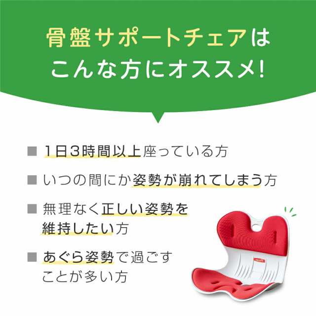 姿勢サポートチェア 姿勢矯正 椅子 骨盤から腰 格安即決 - チェア