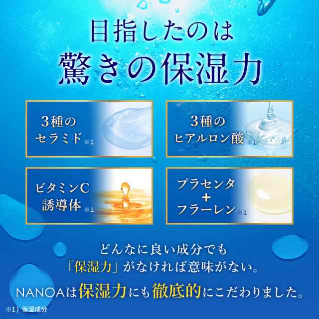 (ナノア)NANOA スキンケアセット 化粧水 美容液 保湿クリーム 医師が大注目のヒト幹細胞 EGF エイジングケア セラミド 無添加 日