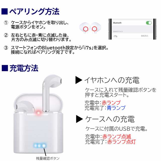 ワイヤレスイヤホン Bluetooth5 0 イヤホン ブルートゥースイヤホン Iphone Android対応 ヘッドホン 充電機能搭載収納ケース 高音質 低音の通販はau Pay マーケット パンダ商店