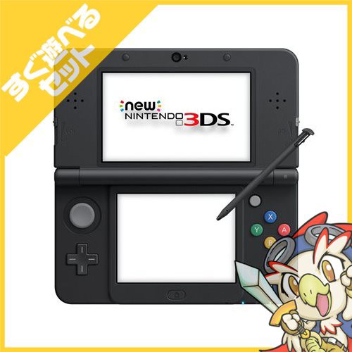 New3DS New ニンテンドー3DS ブラック(KTR-S-KAAA) 本体 すぐ遊べるセット Nintendo 任天堂 ニンテンドー【中古】