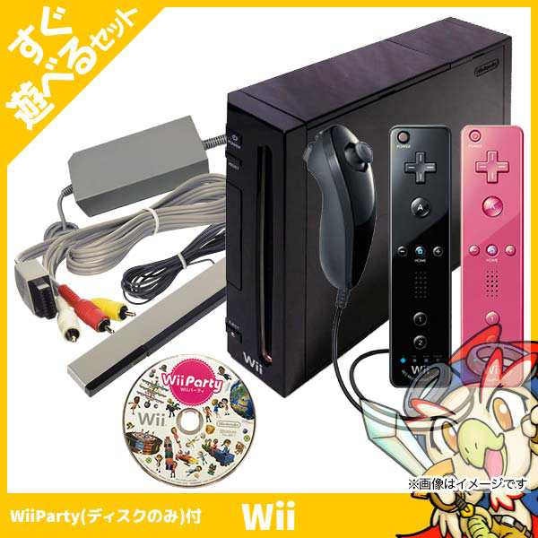 Wii ニンテンドーwii Wii本体 クロ Wiiリモコンプラス2個 Wiiパーティ同梱 本体 すぐ遊べるセット 中古 の通販はau Pay マーケット エンタメ王国