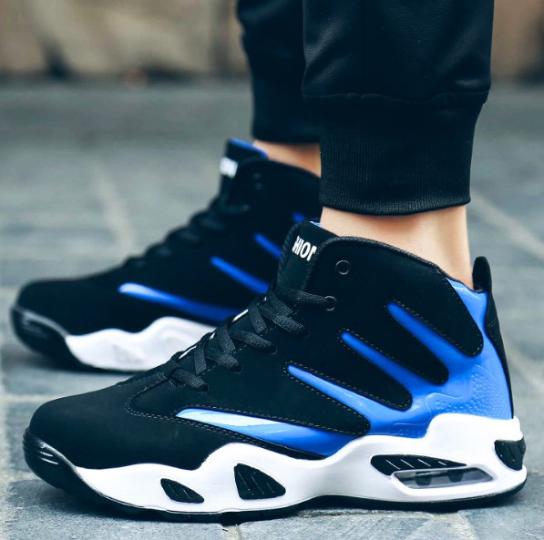 メンズ ハイカット エアー スニーカー バッシュ シューズ オシャレ 白スニーカー ストリート系 Hiphop ダンス 韓流 K Pop 靴 赤 青 白 の通販はau Pay マーケット Fleuruneffe