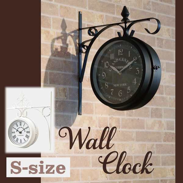 掛け時計 ウォールクロック Sサイズ シンプル レトロ デザイン ストリート 時計 壁掛け時計 おしゃれ アナログ 送料無料 クロック ホワイの通販はau Pay マーケット ミキヤ家具店
