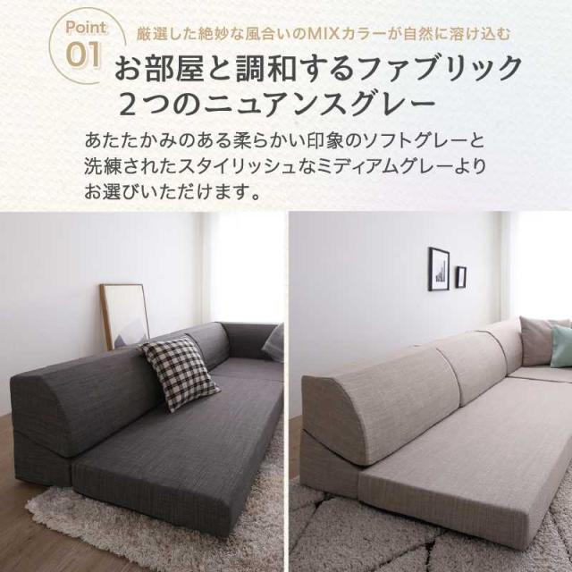 ①気持ちよさにこだわったレイアウト自由リクライニング フロアコーナーソファ ローソファ 気持ちよさにこだわった レイアウト自由