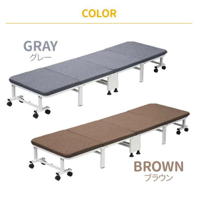 ベッド 折りたたみベッド コンパクト 折りたたみ コンパクトベッド 4つ折り 耐荷重 150kg 幅60×190 マットレス一体型 小型ベッド マット厚み4cm 小型 ワンルーム 仮眠 来客 子供部屋 簡単収納 折りたたみコンパクトベッド_5