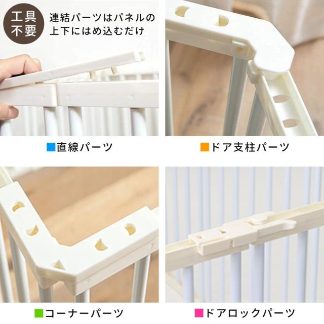 ペットフェンス 置くだけ ゲージ 犬 猫 うさぎ 【5段階サイズ調整可能 ペットフェンス 置くだけ ゲージ 犬 猫 うさぎ 【5段階サイズ調整可能