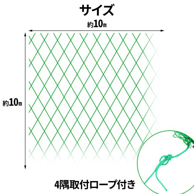 10m×10m グリーンネット ネット 野球ネット ゴルフネット 養生ネット