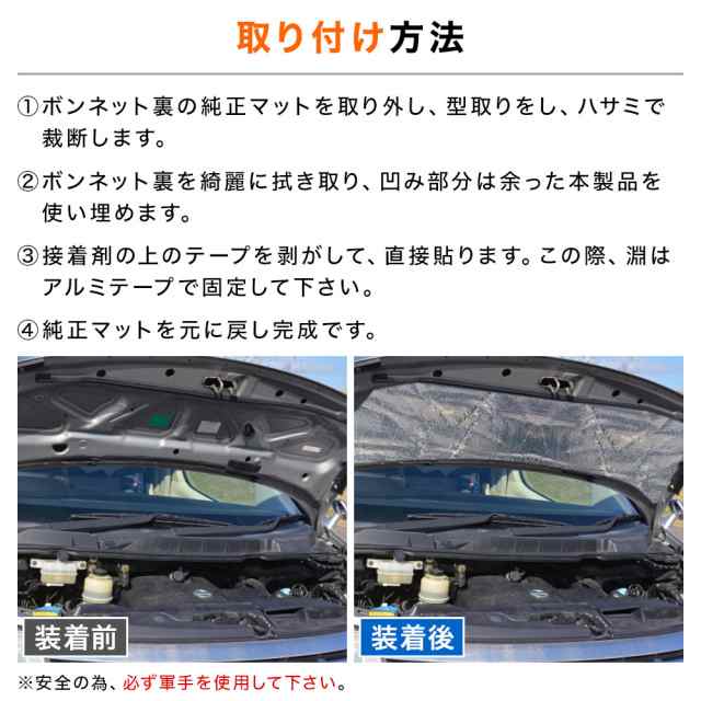 断熱マット 車用 自動車 用 防振 防音 熱反射 吸音 断熱 マット 雨 音 車 雑音 対策 シート 軽自動車 中古車 ハイエース 1BOX車 カー用品