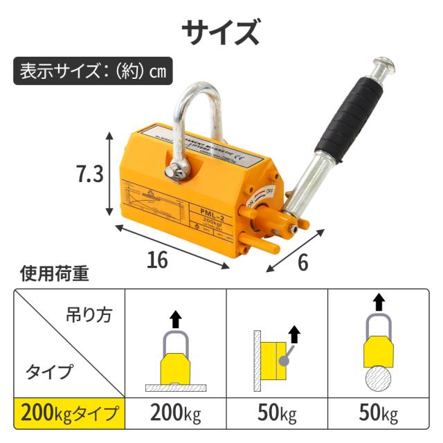 リフティングマグネット 200kg リフマグ 永久磁石 リフティング マグネット ウィンチ 運搬 家庭用 業務用 荷物 昇降 上げ下ろし ローラー 送料無料_5