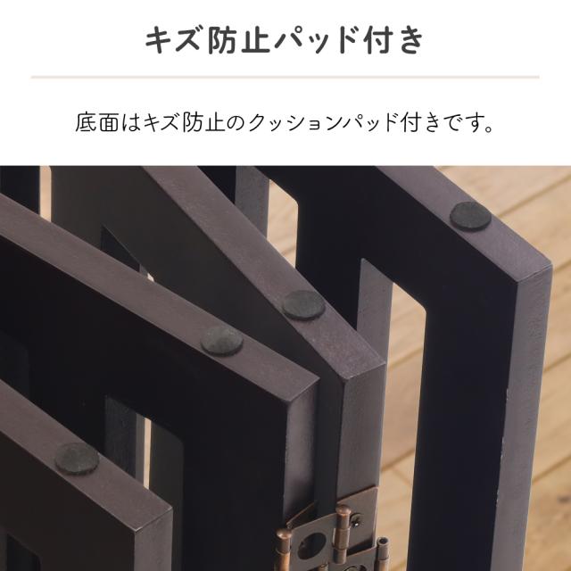 置くだけ設置 ペットゲート 台座付き 折りたたみ 木製ゲート ペット用