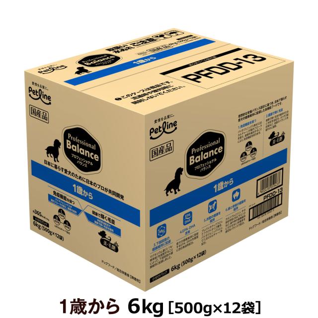 【店内全品送料無料】 プロフェッショナルバランス 1歳から6kg（500g×12）ドッグフード 成犬 犬 アダルト