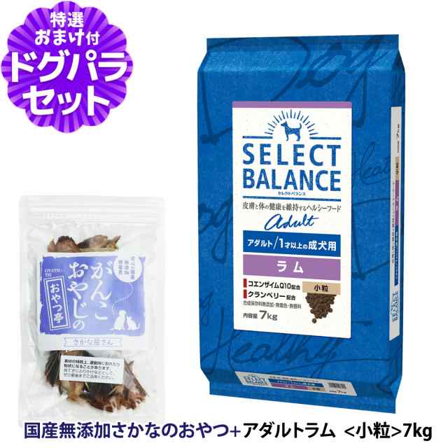 セレクトバランス アダルト ラム小粒7kg ＋お試し国産お魚おやつ 約20g