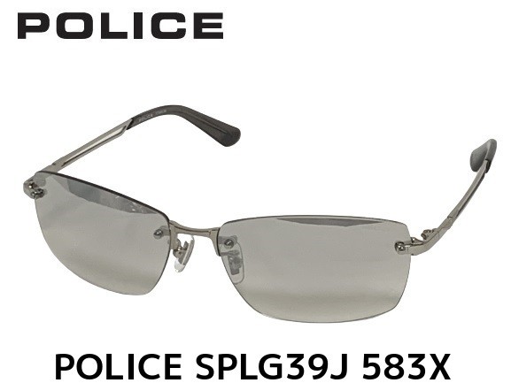 POLICE ポリス サングラス SPLG39J 583X チタンフレーム ミラー