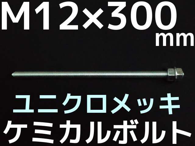 ケミカルボルト アンカーボルト ユニクロメッキ M12×300mm 寸切ボルト1本 ナット2個 ワッシャー1個 Vカット  両面カット「取寄せ品」の通販はau PAY マーケット 天結Market W店 au PAY マーケット－通販サイト