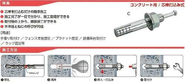 サンコーテクノ オールアンカー SC-840 M8×40mm 1本 ステンレス製