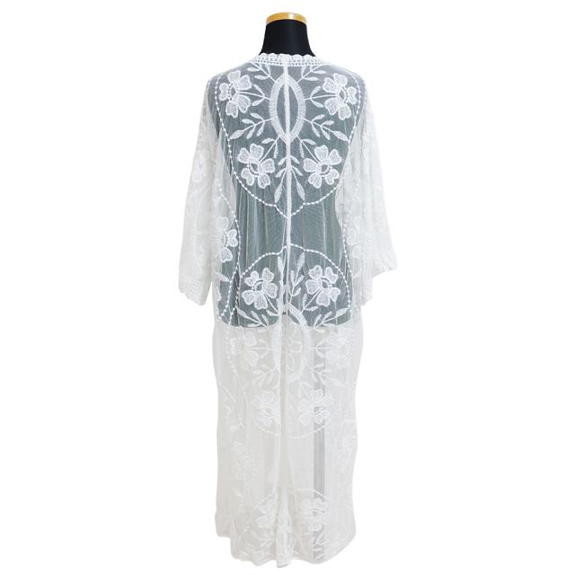 レースカーディガン ロング レース ガウン カーディガン 花柄 刺繍 夏 春 ロングガウン 薄手 韓国ファッションの通販はau Pay マーケット レディースインナーショップblanc