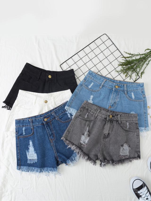 ダメージデニムショートパンツ カットオフデザイン パンツ ショートパンツ ジーンズ 短パン ショーパン 韓国 韓国ファッションの通販はau Pay マーケット レディースインナーショップblanc