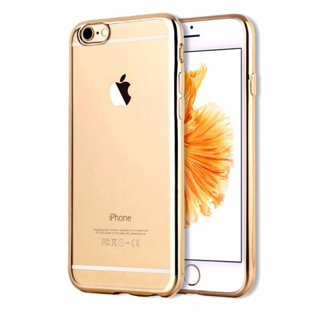 iPhoneX iPhone8 ケース クリア メタル メッキ サイドメタル TPU