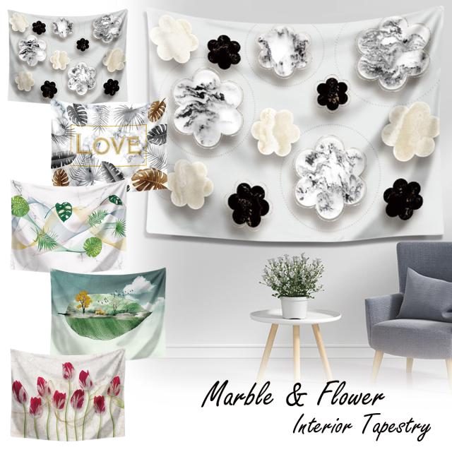 インテリア タペストリー 大理石 ロゴ フラワー 花 グリーン おしゃれ ボタニカル 植物 葉っぱ 北欧 大判 大きい 癒し 部屋 飾り 飾り付の通販はau Pay マーケット Live On