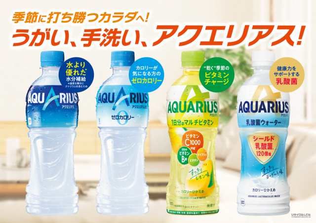 アクエリアス 1日分のマルチビタミン 500ml PET 1ケース×24本入 送料無料の通販はau PAY マーケット - 東京生活館