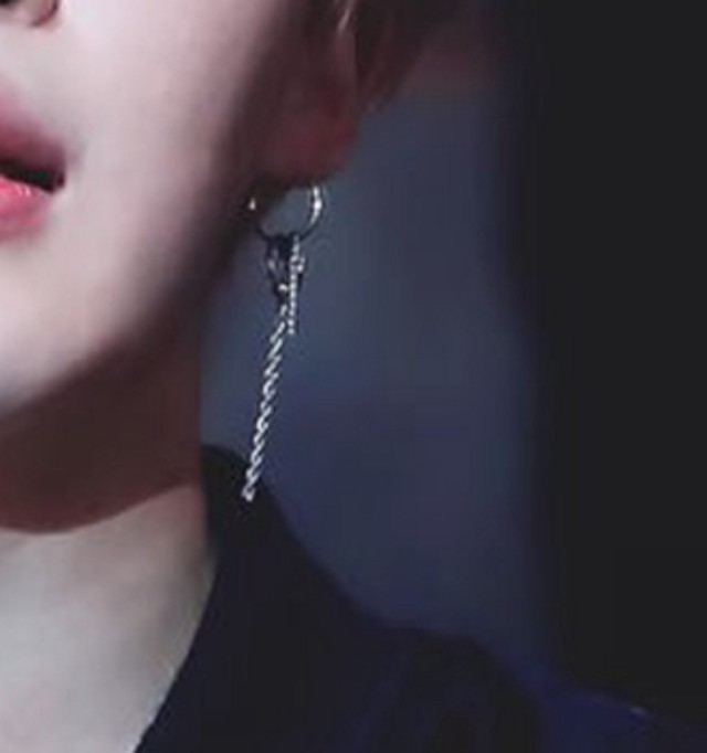 ピアス メンズ チェーンピアス BTS 防弾少年団 jimin ジミン 着用