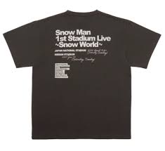 Snow Man 【 Tシャツ (肖像ver.) 黒】Snow Man 1st Stadium Live Snow