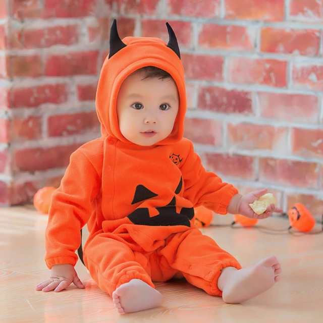 直販販売品 韓国 子供服 女の子 ハロウィン 衣装 子供 カボチャ 小悪魔 ハロウィン衣装 コスプレ ロンパース コスチューム 子供用 パ  キッズベビー・マタニティ