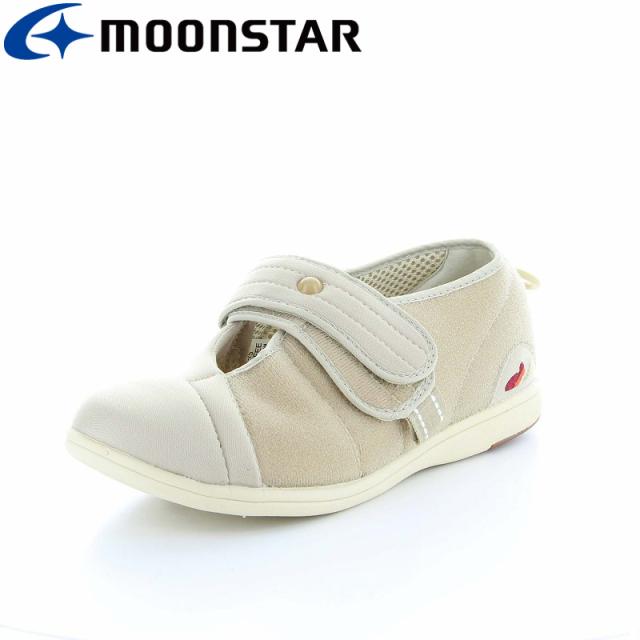 送料無料 ムーンスター メンズ/レディース スニーカー 介護 シューズ 両足同サイズ PASTEL406 ベージュ moonstar 幅広4E 軽い 抗菌防臭 洗えるインソール 介護靴 室内 フルオープン パステル406 春 母の日 病院 リハビリ 父の日 バレンタインの通販は