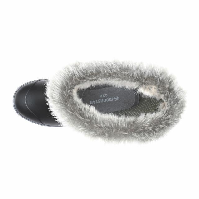 ★9月発売★ 秋冬新作★ 送料無料 ムーンスター レディース 長靴 ブーツ MF FG23RL ブラック 雪道も濡れた大理石でも防滑のファンクショングリップ。 ガラス防滑 雪 冬 通勤 散歩 軽量 軽い レインブーツ ゴム ファー 滑りにくい ☆9月発売☆ 秋冬新作☆ 送料無料 ムーンスター レディース 長靴